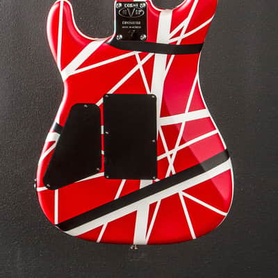 EVH Striped Series 5150 - Red w/Black and White Stripes image 4