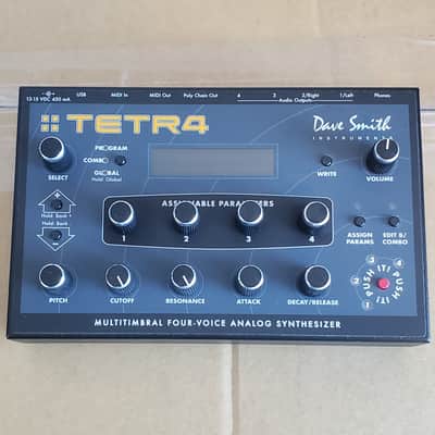 Dave Smith Instruments Tetra Desktop 4-Voice Polyphonic Synthesizer 2009 - 2016 - Black