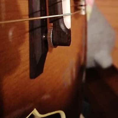 Archtop Jazz Rosewood Guitar Bridge with Bone Saddle image 3