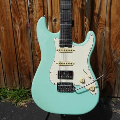 Schecter USA CUSTOM SHOP - Atomic Green Nick Johnston HSS 6-String Electric Guitar w/ Black Tweed Case (2023) image 4