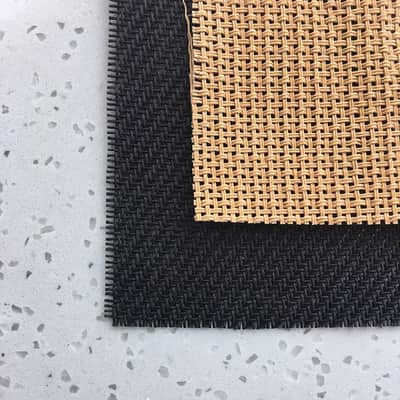 Cane Grill Cloth | Tan & Black Speaker Fabric-Cream Ivory / 19 x 29 inches image 5