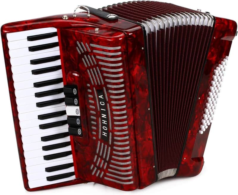 Hohner Accordions 72 Bass, 34 Treble Piano Accordion (1305-RED) image 1