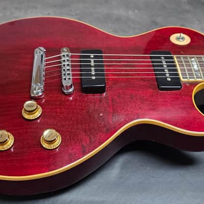 1976 Gibson Les Paul Deluxe Wine Red P90 Vintage Aged Road Worn Relic 70s 1970's P-90 Soap Bar Soapbar Electric Guitar image 7