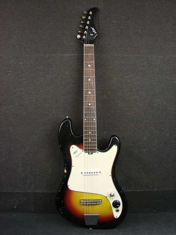 Vintage Vox Meteor Sunburst Electric Guitar w/ Original Case Made