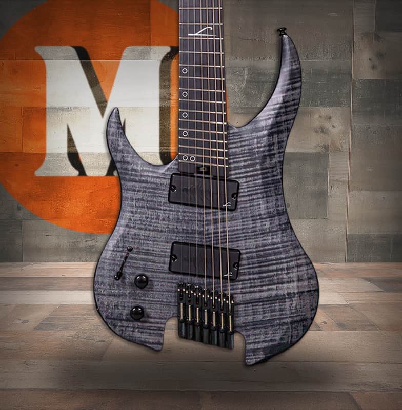 Legator Ghost G7FSSL 7 String Left Hand Electric Guitar - Black Flame (G7FSSL-BLK) image 1