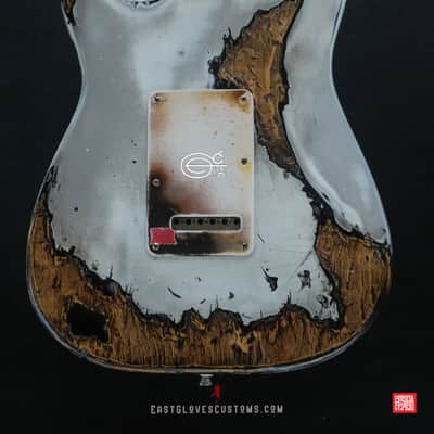Fender Stratocaster 50th Anniversary White Marble Paisley Heavy Aged Relic by East Gloves Customs image 8