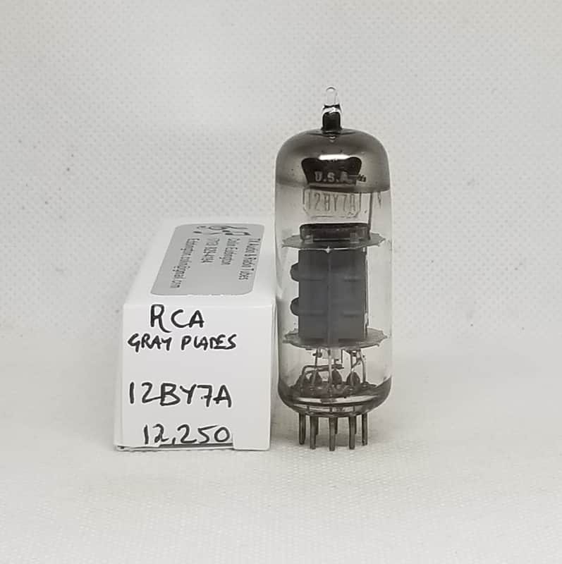 RCA 12BY7A Gray Plate Single NOS 12BV7 12DQ7 image 1