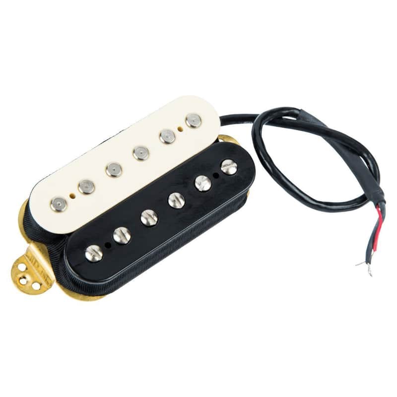 EVH Wolfgang Humbuckers Neck Pickup with Alnico Two Magnets for Rich Harmonics, Cutting Highs, and Snarling Mids in Spades (Black and White) image 1