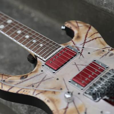 ESP E-II RZK-I Burnt Left Handed Signature - Distressed &amp; Burnt - Lefty(2) image 11