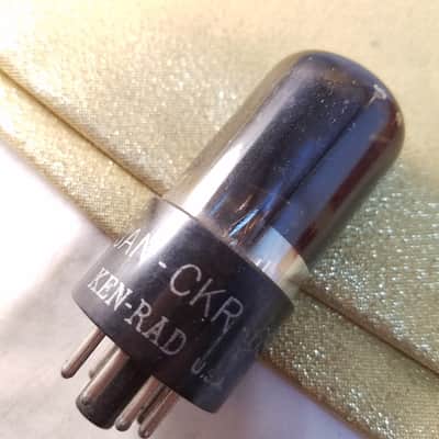 Ken-Rad VT-231 tNOS AT1000 TESTED Balanced! PI Vacuum Tube greyglass black glass WWII military JAN-CKR-6SN7-GT dual triode 1941-1946 image 9