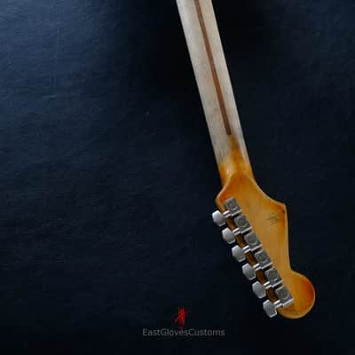 Fender Stratocaster Yellow/Copper Hot Lava Super Heavy Aged Relic by East Gloves Customs image 23