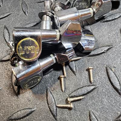 LTD Chrome 6-In-Line Tuners Set Tuning Heads image 3
