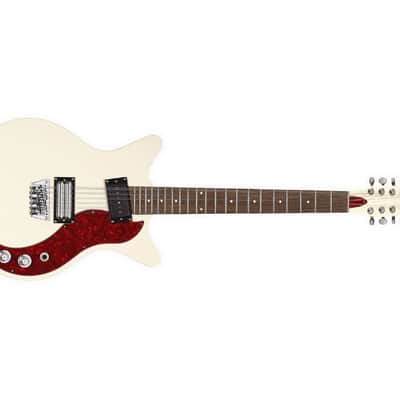 Danelectro D59X12-CREAM Semi-Hollow Double Cutaway Shorthorn Shape 12-String Electric Guitar image 4