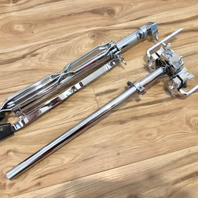 DW DWCP9900 9000 Series Heavy Duty Double Braced Dual Tom Stand, Cymbal, Chrome image 8