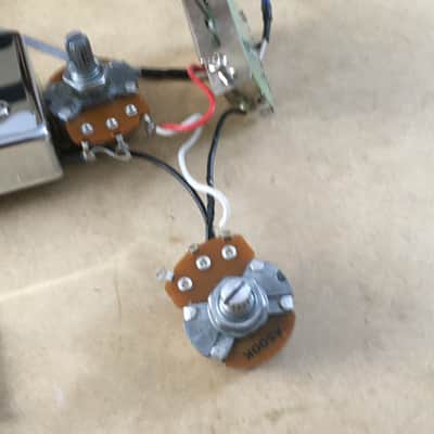 Custom Chrome Cover Humbucker Wiring  Harness Pickup + 2 Original Pots + Switch image 5