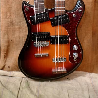 Mosrite Doubleneck 4/6 Bass Guitar 1973 Sunburst image 2