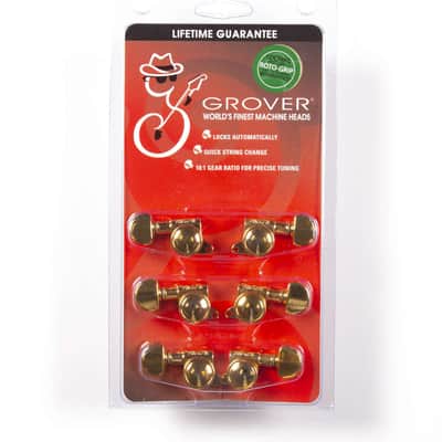 Grover 505G Mid-Size Roto-Grip Locking Gold 3x3 Rotomatic Tuners image 2