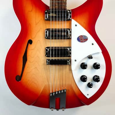 Rickenbacker 1993 Plus 12-String Semi-Hollow Guitar, Fire Glo, 3 Toaster Pickups, Stereo, HSC image 6