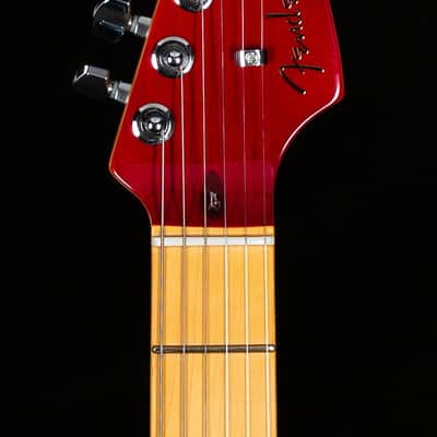 Fender American Ultra Luxe Stratocaster Maple Fingerboard Plasma Red Burst (568) image 5