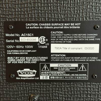 Vox AC15C1VB 1x12" 15-watt Tube Combo Amp Vintage Black Limited Edition image 4
