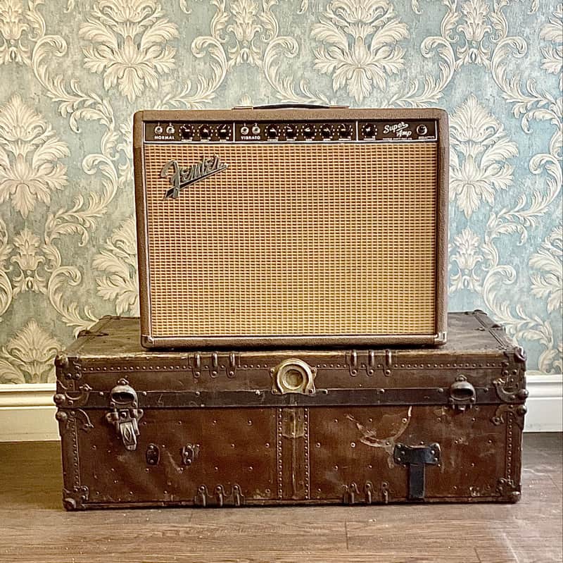 Fender Super Brown panel amplifier 1963 - Brown image 1
