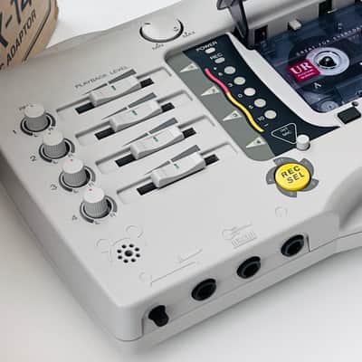 Serviced Fostex X-14 1990s 4-track cassette recorder with original box, manual, and vintage tape image 4