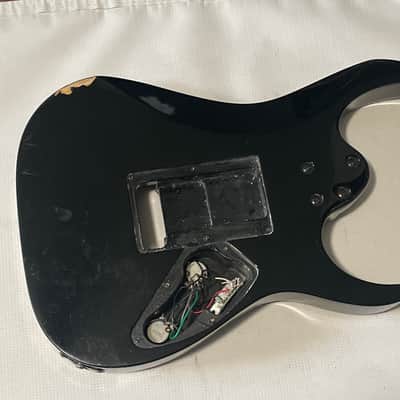 2005 Indonesian Ibanez RG370DXL Left Handed Black Guitar Body image 9