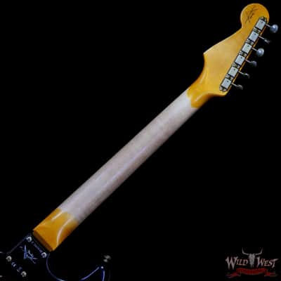 Fender Custom Shop 1960 Stratocaster Heavy Relic Aged Black over 3 Tone Sunburst 7.65 lbs image 5
