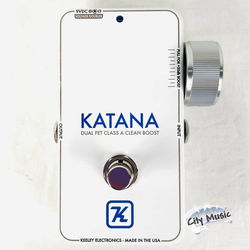 Used Keeley Katana Clean Boost Guitar Effects Pedal Throwback White Edition ♫ image 1