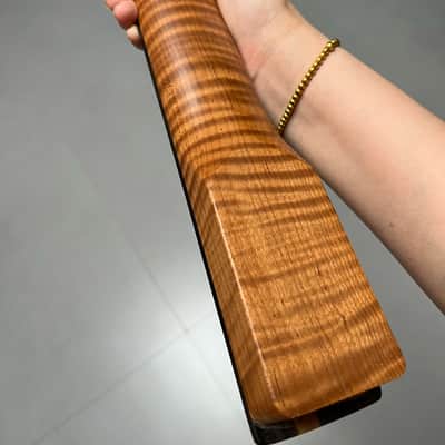 AAAAA Tele Ebony Fretboard Roasted flame Maple Electric Guitar Neck Radius 12inch Round stainless steel 22 frets hole 10mm Radius: 12 inches image 8