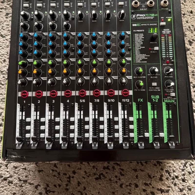 2020 – Present Mackie ProFX12v3 12-Channel Effects Mixer Dark …