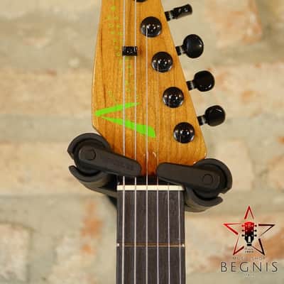 TOM ANDERSON Pro Am HS - Swamp Ash Body & Reverse Headstock - Black with Green Dog Hair image 10