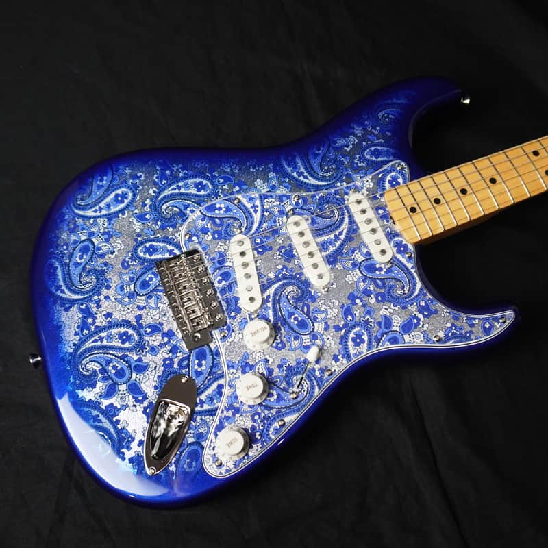 *NEW IN BOX* Fender MIJ Limited Stratocaster 2025 – Rare Indigo Paisley, Flagship Tokyo Exclusive Color image 1