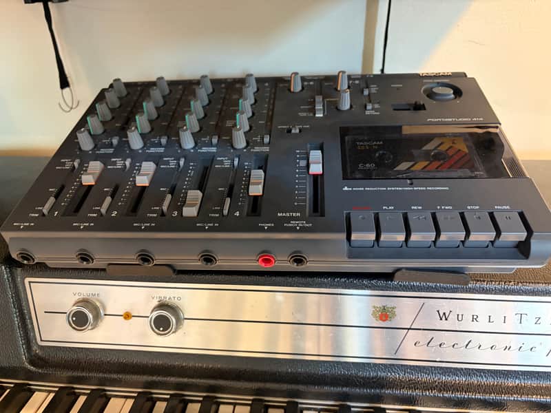 TASCAM Portastudio 414 MKI 4-Track Cassette Recorder 1990s - Blue image 1