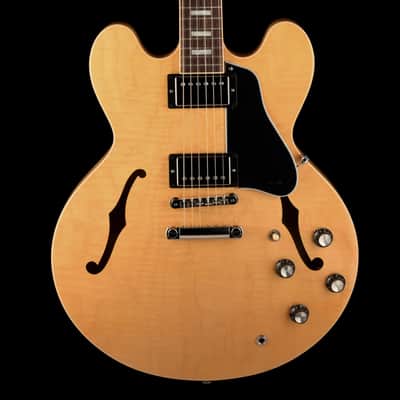 Gibson ES-335 Figured Antique Natural Electric Guitar With Case image 1