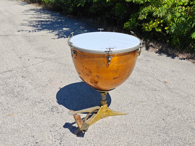 26" Vintage WFL Drum Co Concert Grand Pedal Timpani - Copper 25" image 1