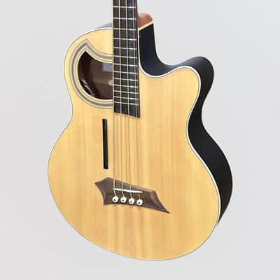 Warwick RockBass Alien Standard 4 String Acoustic Electric Bass Guitar - Natural image 3
