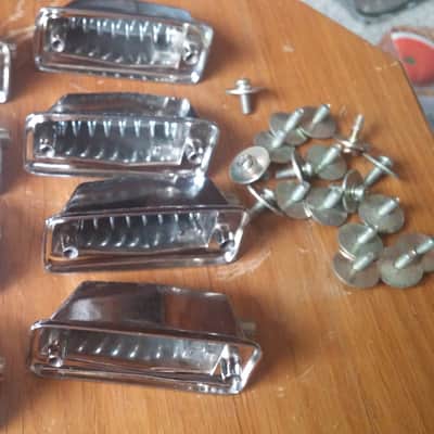 4 VINTAGE Pearl Coffin STYLE Bass Drum Lug 70s 90s 80s 2" Spacing image 5