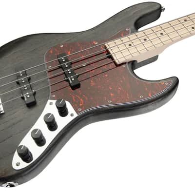 Sadowsky MetroLine 21-Fret Vintage J/J Bass-Swamp Ash Body-4 String-Nirvana Black Transparent Satin image 1