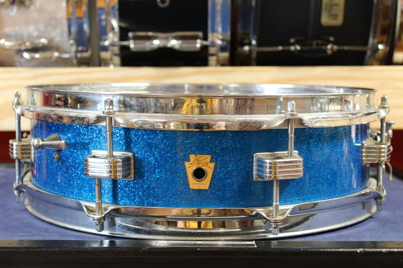 1960s Ludwig 4x14 Downbeat Snare Drum in Sparkling Blue Pearl Bild 1
