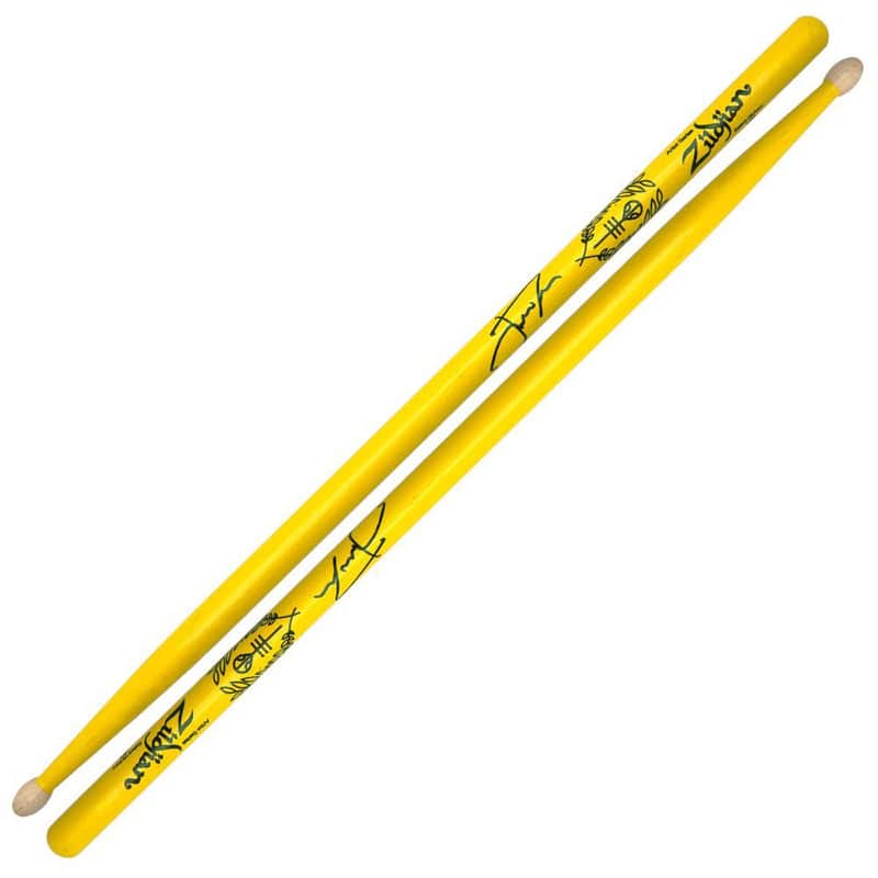 Zildjian Josh Dun Signature Drumstick (Yelllow) - Wood Tip image 1