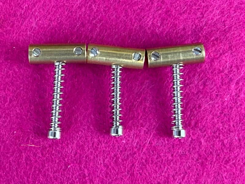 GVT® 50's Telecaster® Compensated Saddles – Soft Brass, Long RH Model image 1