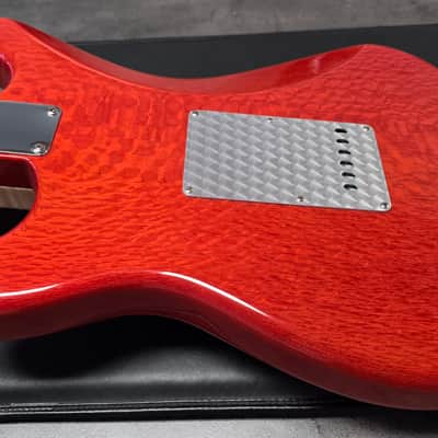 Fender Lacewood Stratocaster Custom Shop NAMM UK Showcase Tour American USA Orange Strat Turned Aluminum Aluminium Pick Guard 1 of 1 Electric Guitar image 22