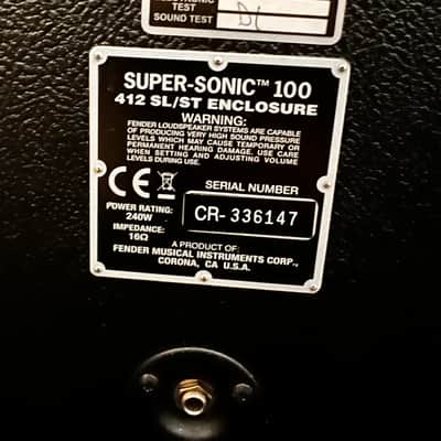 Fender Super-Sonic 22 Head & Matching Super-Sonic 4x12 Cab - Half Stack image 8