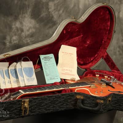 1964 Gretsch Chet Atkins 6120 Nashville Western Orange with HANG TAG image 21