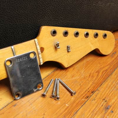 Fender Stratocaster Neck & Serial Plate 1957 - Maple V image 1