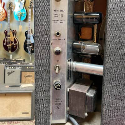 1965 Silvertone Model 1482 1x12" Vintage Guitar Combo Amp w/FTSW image 7