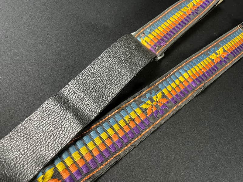 Ace Guitar Strap Vintage - Blue, Yellow, Orange, Purple (1960s) image 1