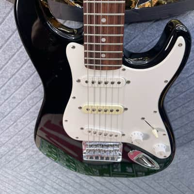 Squier Stratocaster Mini Piano Black KILLER FLAME MAPLE NECK! In-USA Setup and Fret Polish image 5