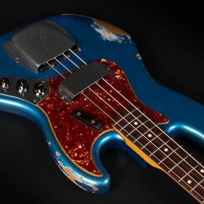 2014 Fender Custom Shop '64 Jazz Bass Heavy Relic - Lake Placid Blue with Matching Headstock | USA 1964 Vintage Reissue 4-String | CoA OHSC image 8